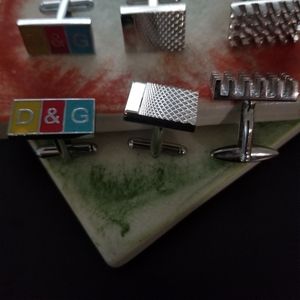 D&G Designer Style Cufflinks Bundle Modern Design